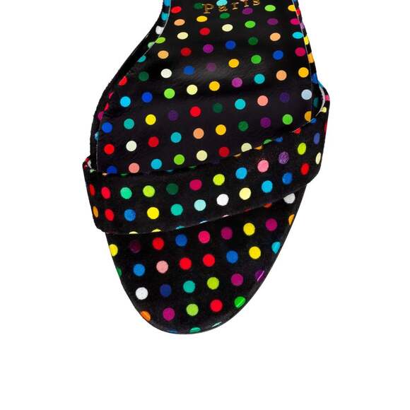 Christian Louboutin O Marylin 100 Black Polka Dot Slingback Sandal Heel Pump 40 - Picture 6 of 12